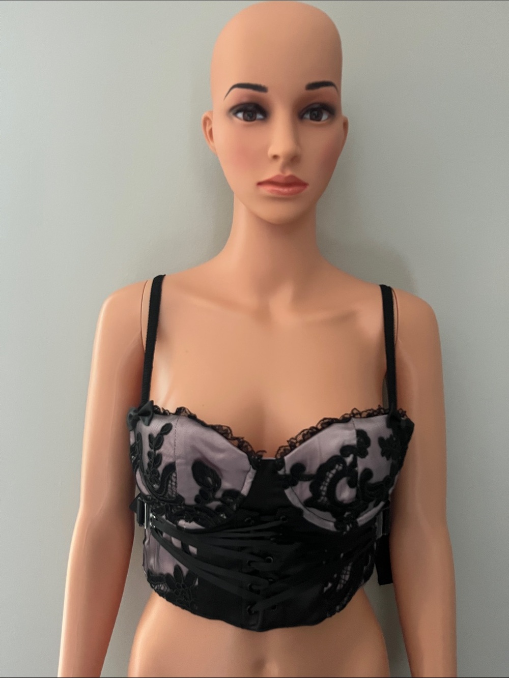 ‼️NWT‼️Dolls Kill X Unholy The Night Of Satin Bustier Black Pink Small